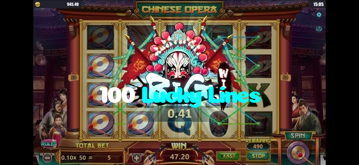 100 Lucky Lines casino presented on mobile device in Pakistan with slots and live games